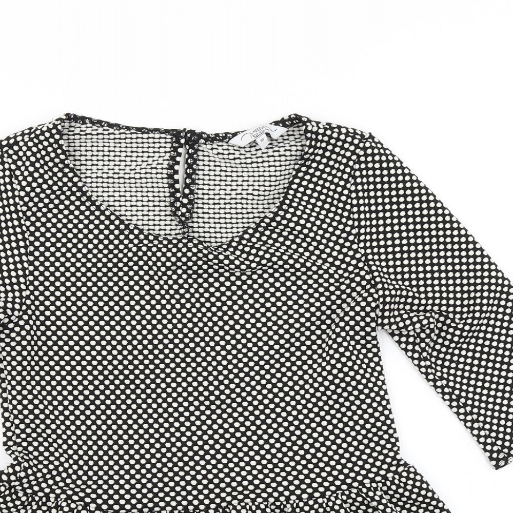 Womens UK Size 10 New Look Black Basic T-Shirt