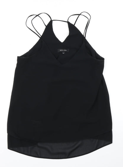 Womens UK Size 8 New Look Black Camisole Blouse