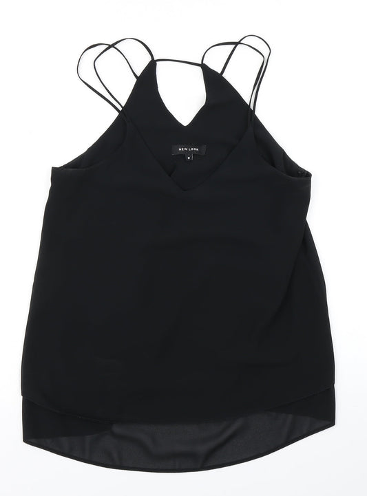 Womens UK Size 8 New Look Black Camisole Blouse