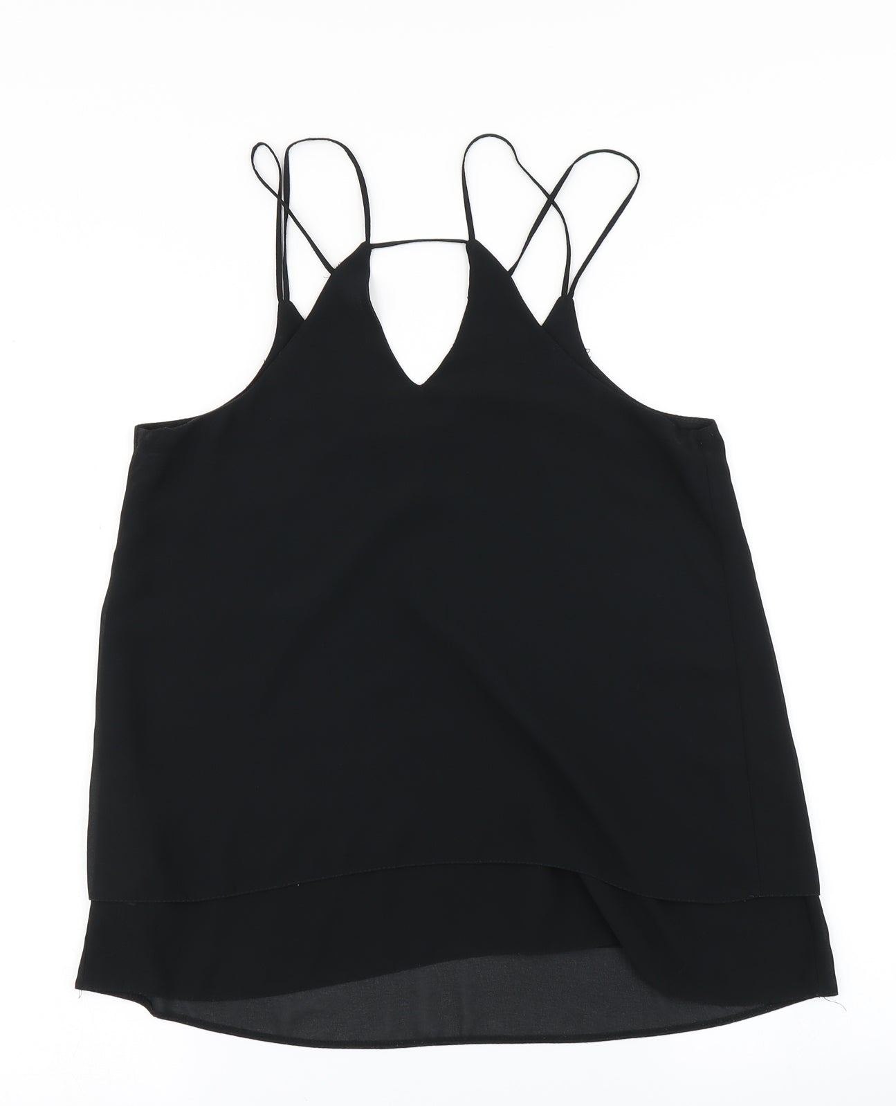 Womens UK Size 8 New Look Black Camisole Blouse