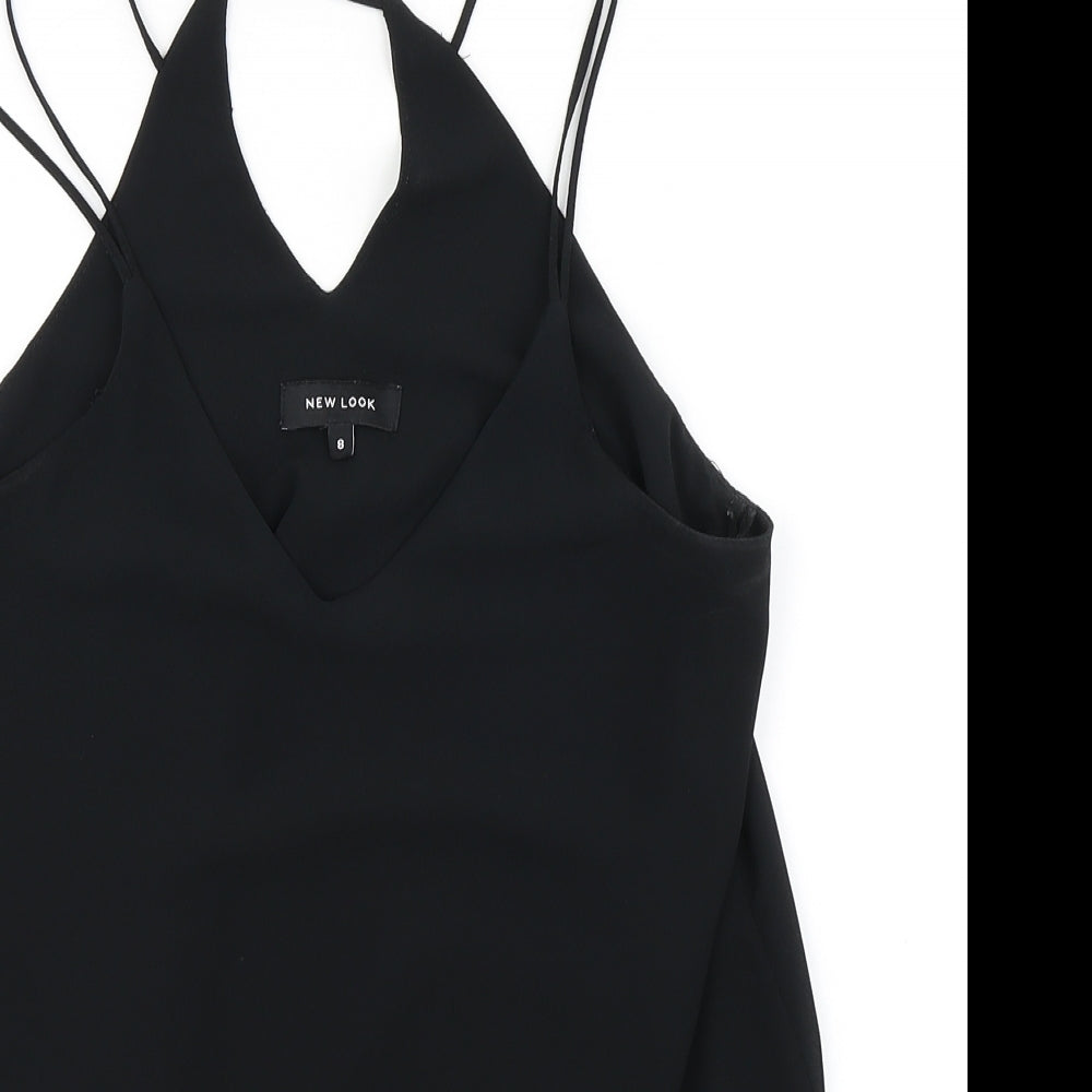 Womens UK Size 8 New Look Black Camisole Blouse