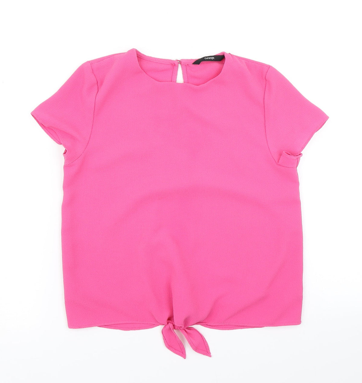 Additional front view of George girls’ pink basic blouse, size 10, years