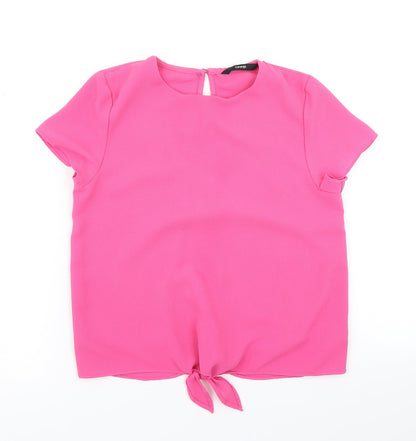 Additional front view of George girls’ pink basic blouse, size 10, years