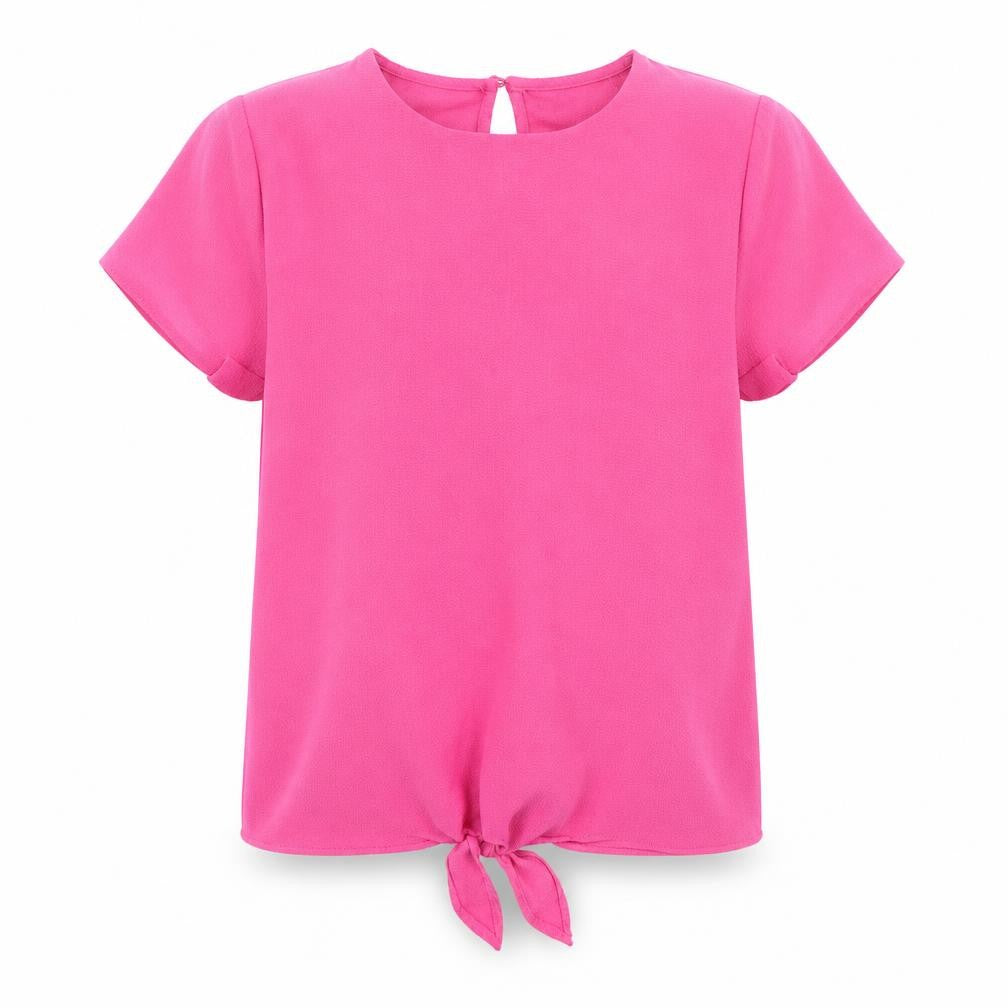 Front view of George girls’ pink basic blouse, size 10, years