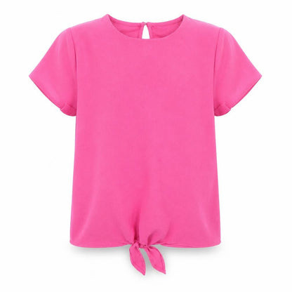 Front view of George girls’ pink basic blouse, size 10, years