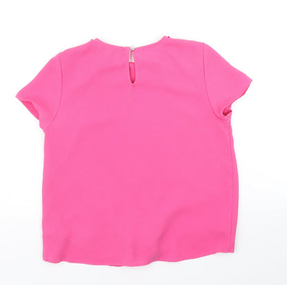 Back view of George girls’ pink basic blouse, size 10, years