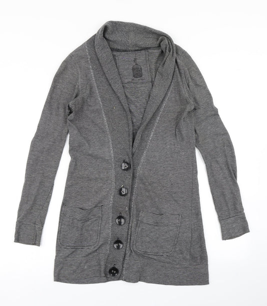 Womens UK Size 8 River Island Grey Cardigan Jumper