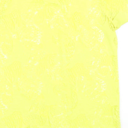 Atmosphere Womens Yellow Floral  Basic T-Shirt Size 6