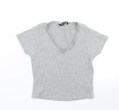 Select Girls Grey   Basic T-Shirt Size 10-11 Years