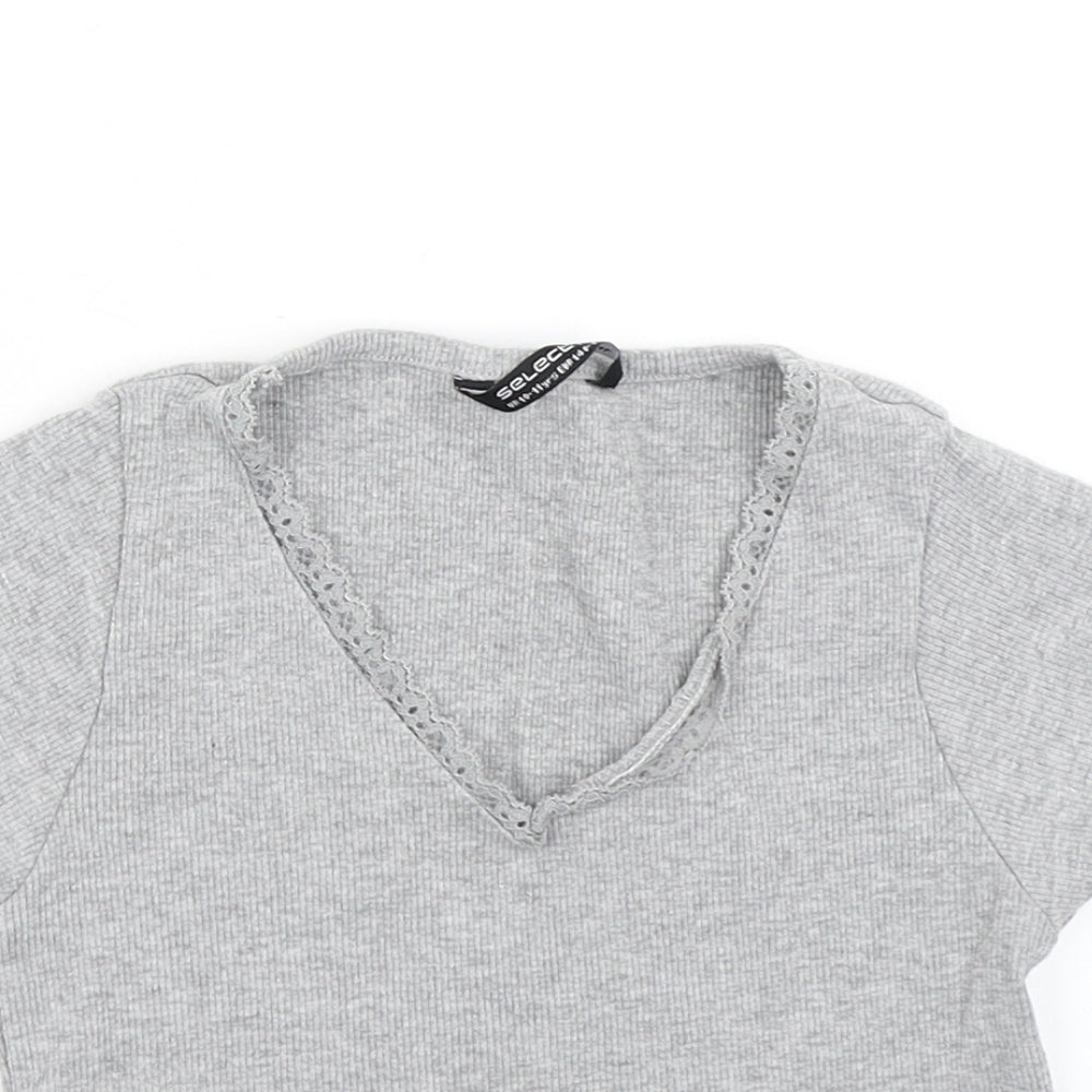 Select Girls Grey   Basic T-Shirt Size 10-11 Years