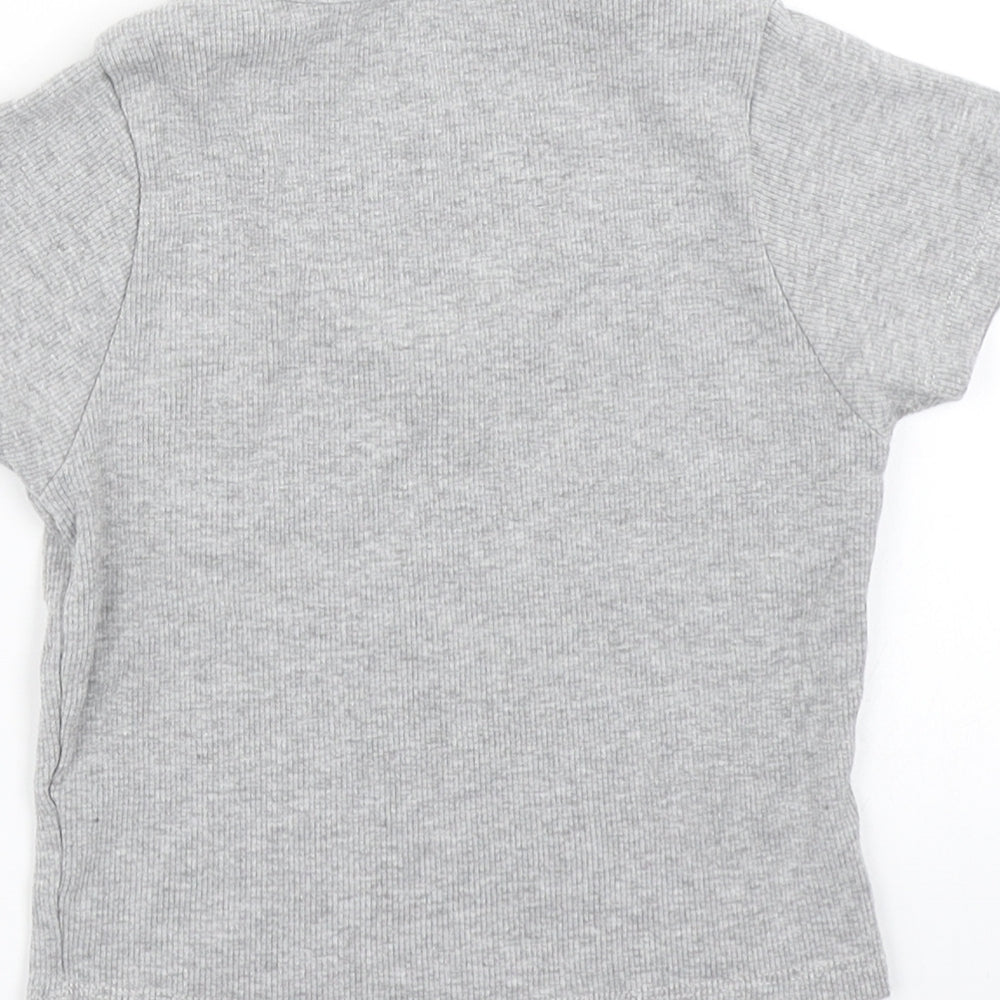 Select Girls Grey   Basic T-Shirt Size 10-11 Years