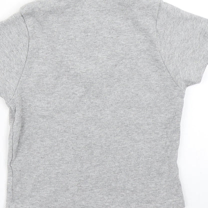 Select Girls Grey   Basic T-Shirt Size 10-11 Years