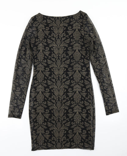 Select Womens Black Paisley  Bodycon  Size 6
