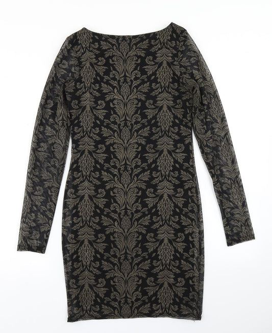 Select Womens Black Paisley  Bodycon  Size 6