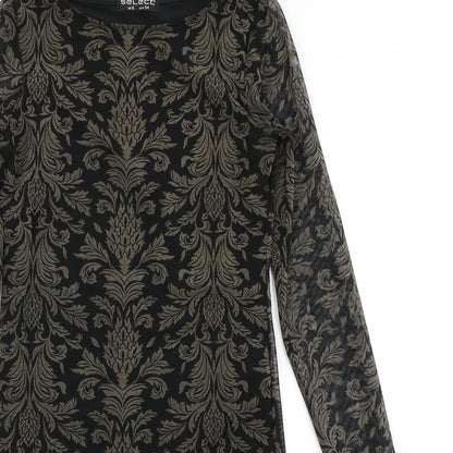 Select Womens Black Paisley  Bodycon  Size 6