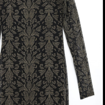 Select Womens Black Paisley  Bodycon  Size 6
