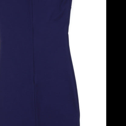 River Island Womens Blue   Pencil Dress  Size 8  - Mesh sleeve