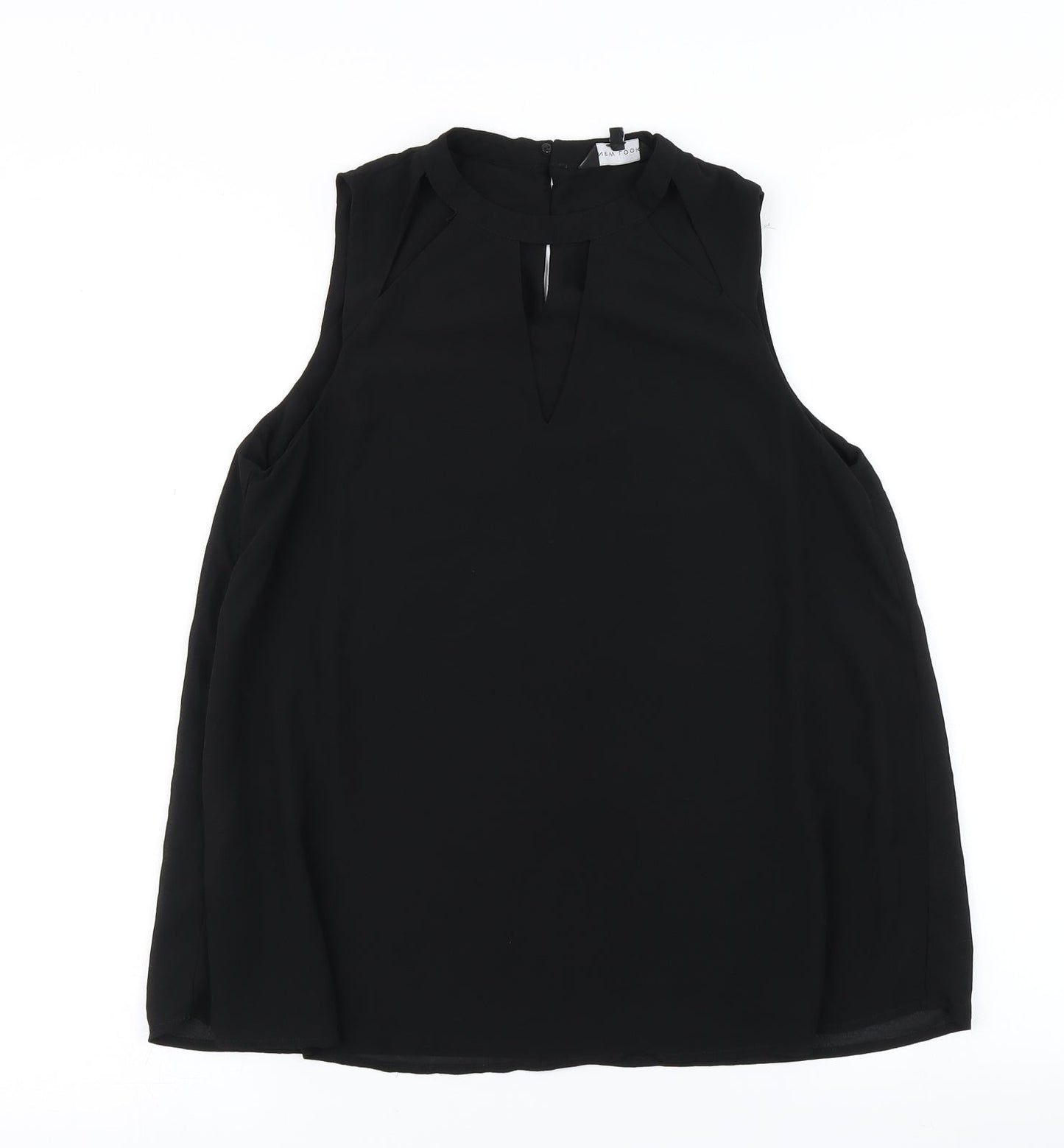 Womens UK Size 8 New Look Black Basic Blouse