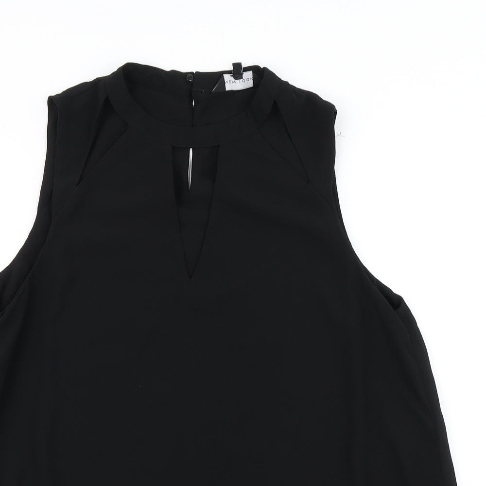 Womens UK Size 8 New Look Black Basic Blouse