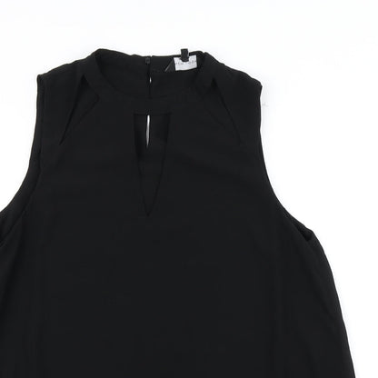 Womens UK Size 8 New Look Black Basic Blouse