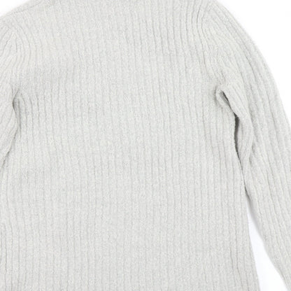 Womens UK Size M Papaya Grey Pullover Jumper