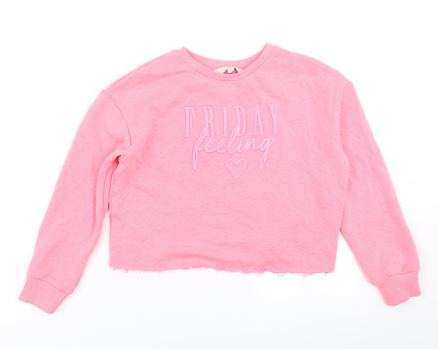 Miss E-vie Girls Pink   Pullover Sweatshirt Size 7-8 Years  - Cropped