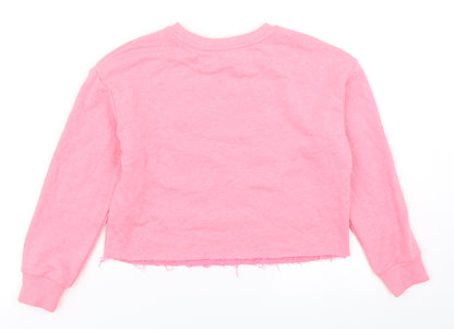 Miss E-vie Girls Pink   Pullover Sweatshirt Size 7-8 Years  - Cropped
