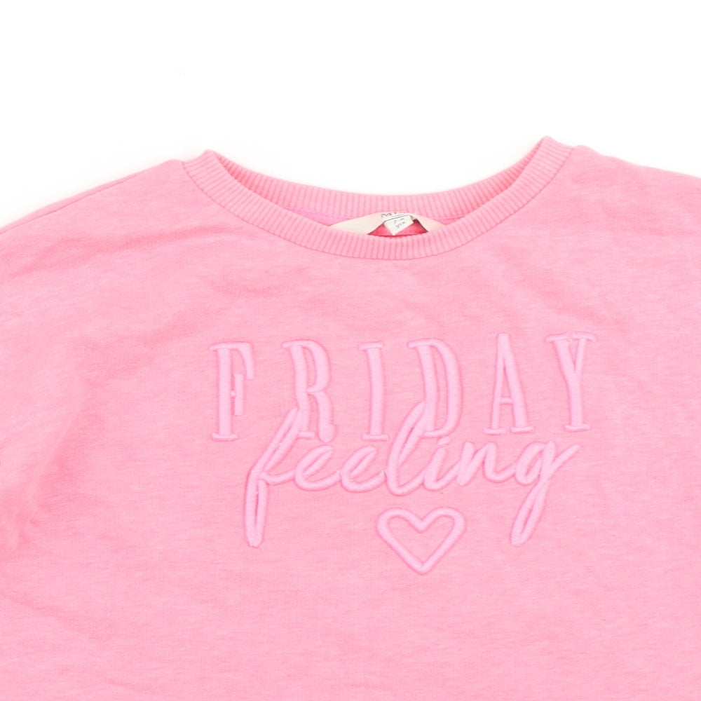 Miss E-vie Girls Pink   Pullover Sweatshirt Size 7-8 Years  - Cropped