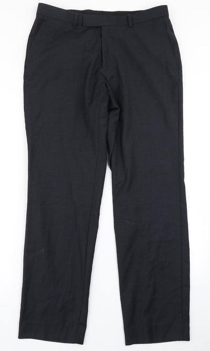 Marks & Spencer Mens Blue   Dress Pants Trousers Size 32 in L29 in