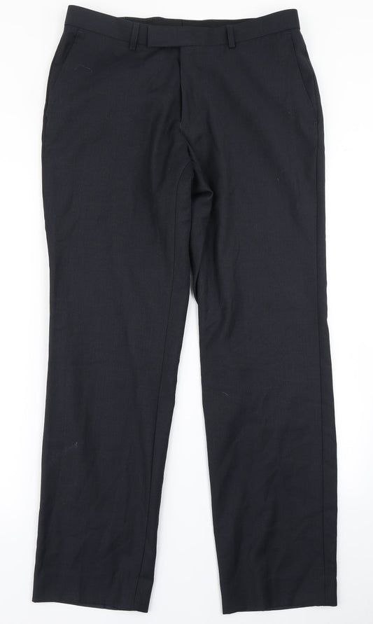 Marks & Spencer Mens Blue   Dress Pants Trousers Size 32 in L29 in