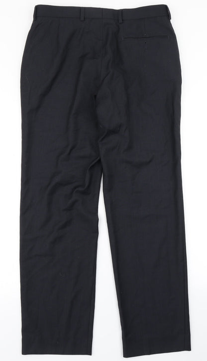 Marks & Spencer Mens Blue   Dress Pants Trousers Size 32 in L29 in