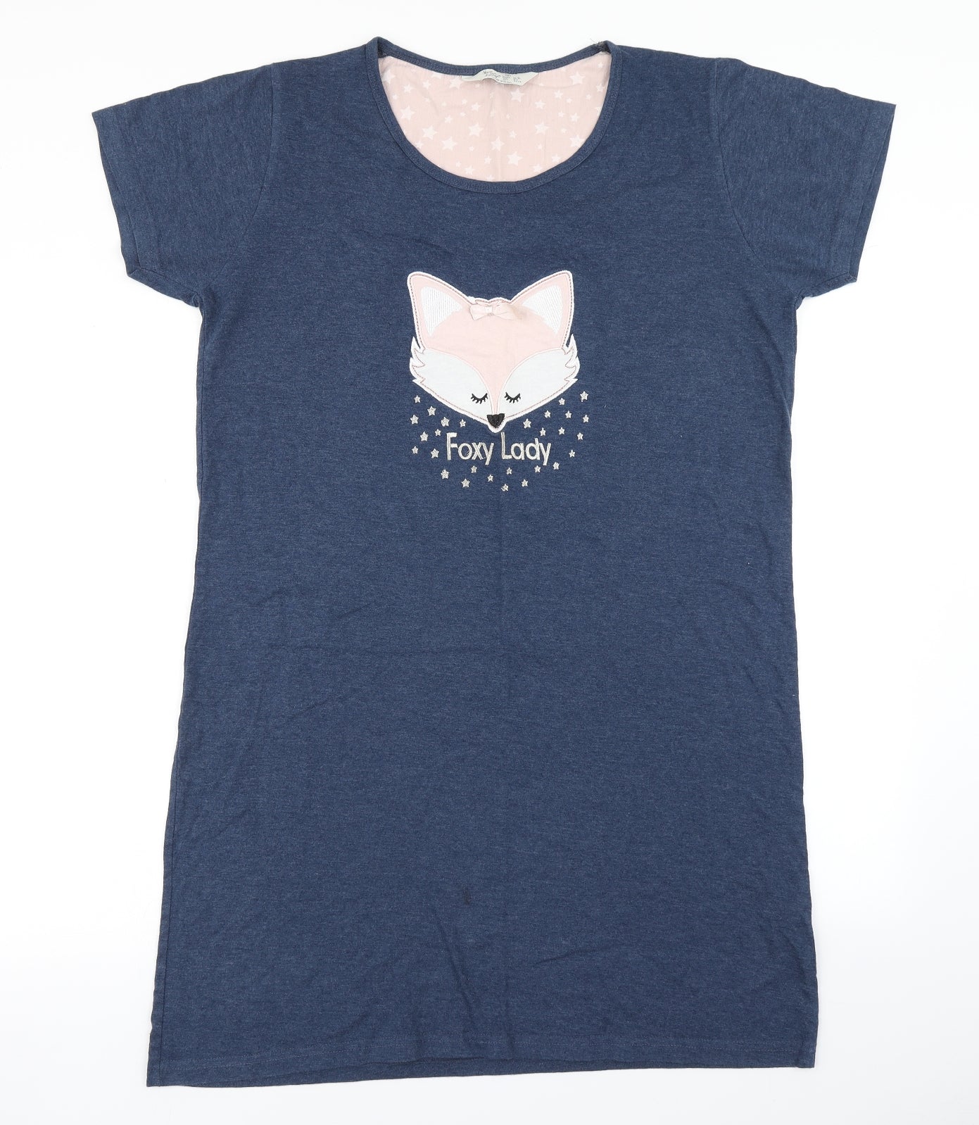 Love to Lounge Womens Blue Solid  Top Dress Size M