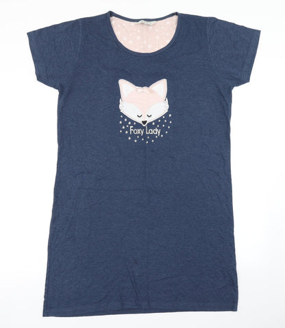 Love to Lounge Womens Blue Solid  Top Dress Size M