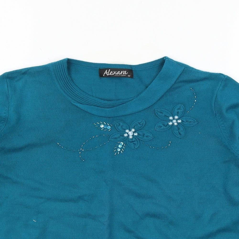 Womens UK Size M Alexara Blue Pullover Jumper