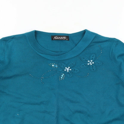 Womens UK Size M Alexara Blue Pullover Jumper