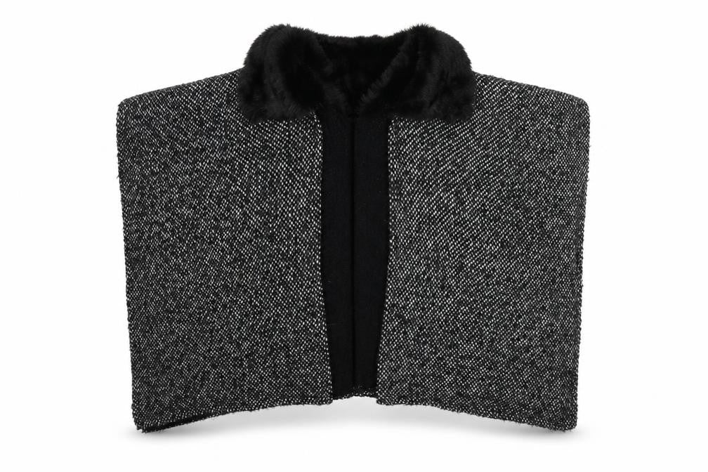 Front view of Marks & Spencer women’s black knit cardigan jumper one size