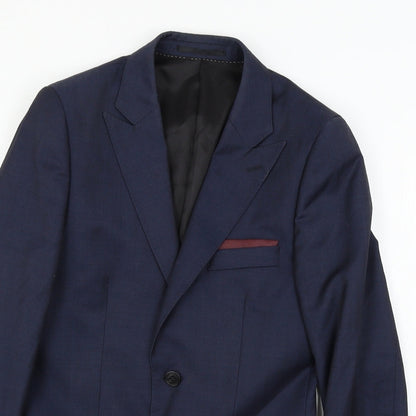 Mens UK Size S Topman Regular Blue Suit Jacket