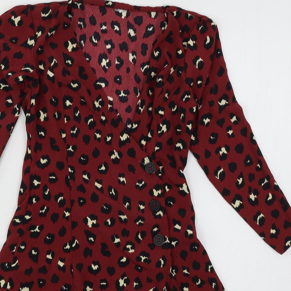 Womens UK Size 6 H&M Red Basic Blouse