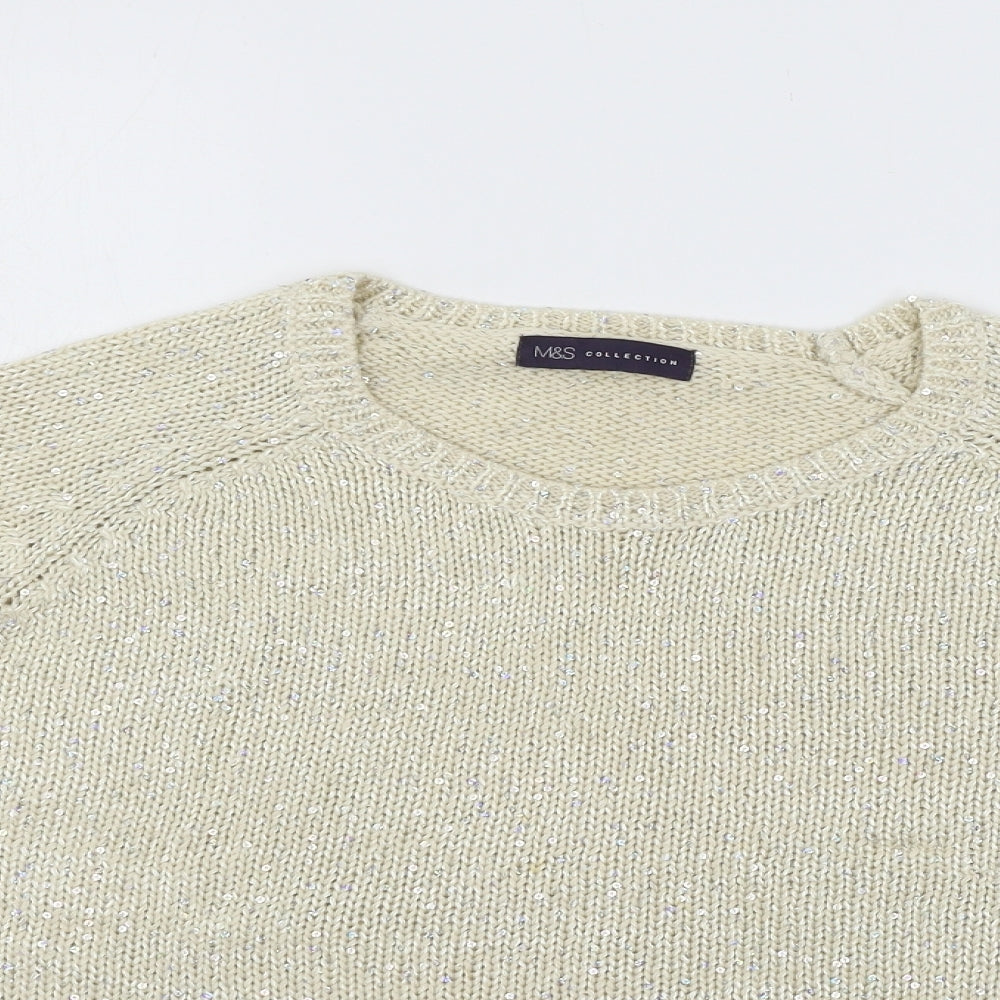 Womens UK Size S Marks and Spencer Ivory Pullover Jumper
