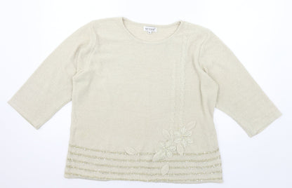 Womens UK Size XL Fay Louise Ivory Pullover Jumper