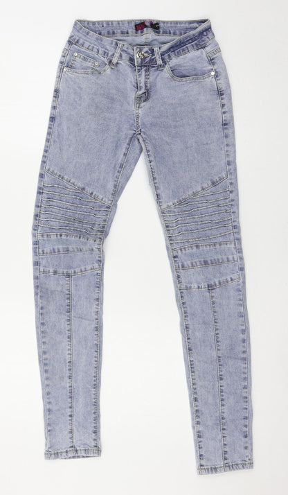 Womens UK Size 6 Preworn Regular Fit Skinny Blue Jeans