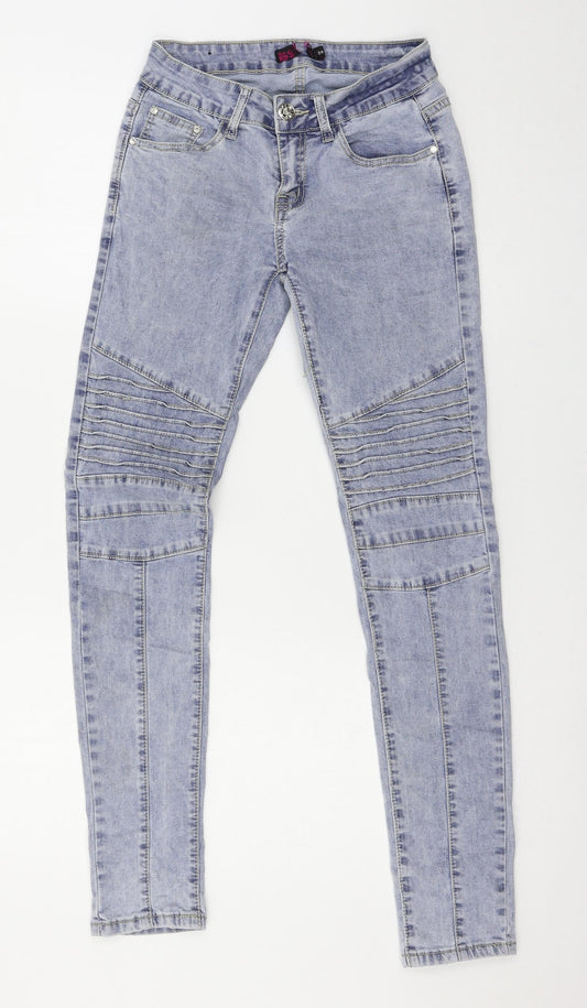 Womens UK Size 6 Preworn Regular Fit Skinny Blue Jeans