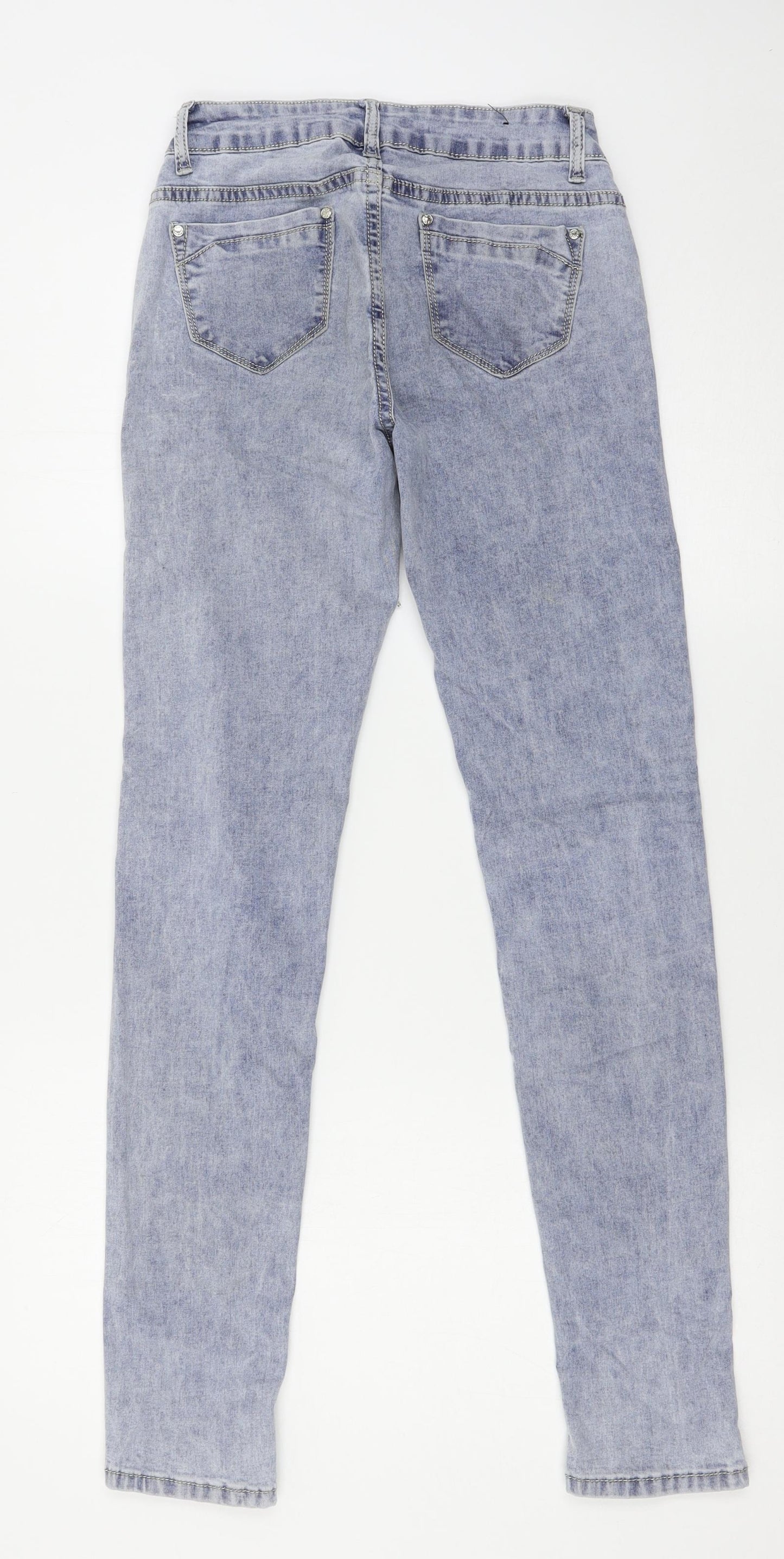 Womens UK Size 6 Preworn Regular Fit Skinny Blue Jeans