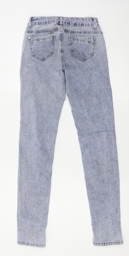 Womens UK Size 6 Preworn Regular Fit Skinny Blue Jeans