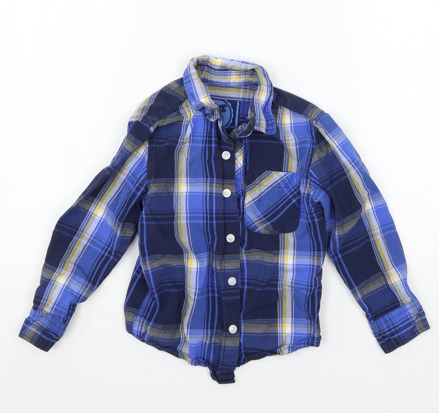 Blue Zoo Boys Blue Plaid  Basic Button-Up Size 5 Years