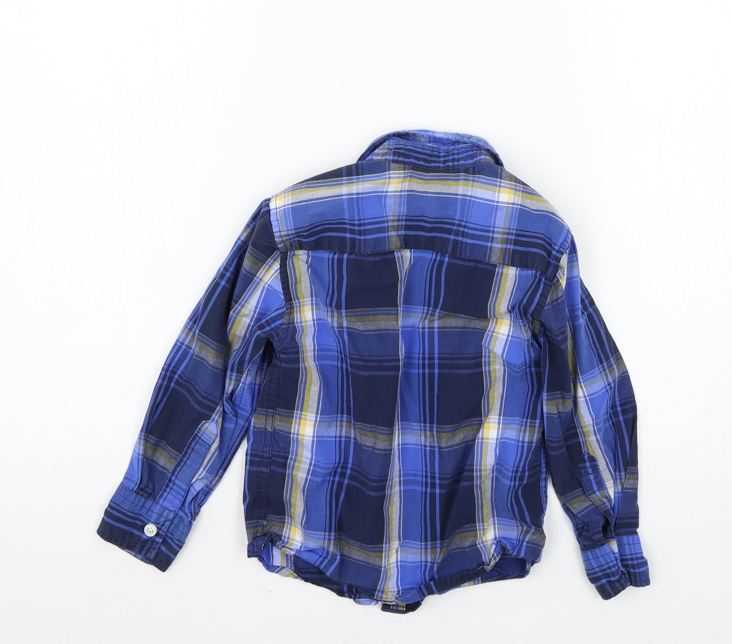 Blue Zoo Boys Blue Plaid  Basic Button-Up Size 5 Years
