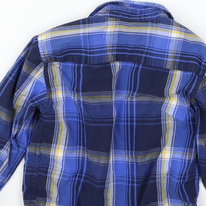 Blue Zoo Boys Blue Plaid  Basic Button-Up Size 5 Years