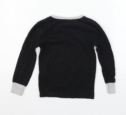 Character.com Boys Black Geometric Jersey  Pyjama Top Size 5 Years  - Storm Trooper