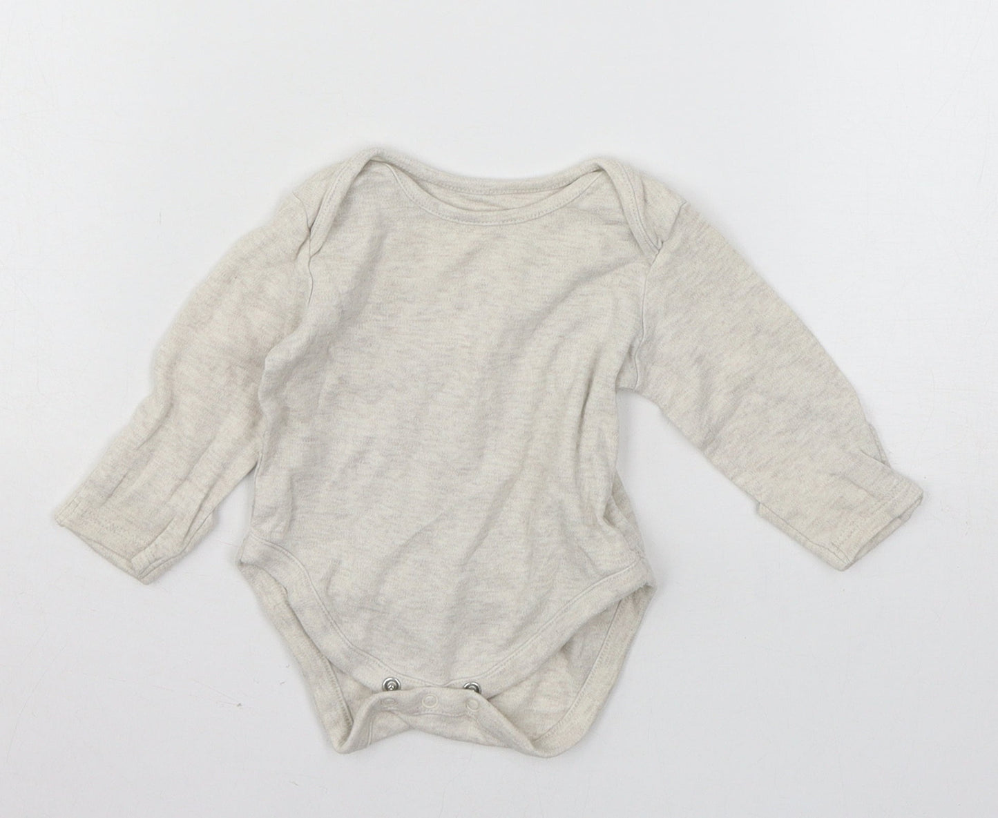 Mothercare Baby Beige  Jersey Babygrow One-Piece Size 0-3 Months