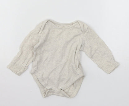 Mothercare Baby Beige  Jersey Babygrow One-Piece Size 0-3 Months